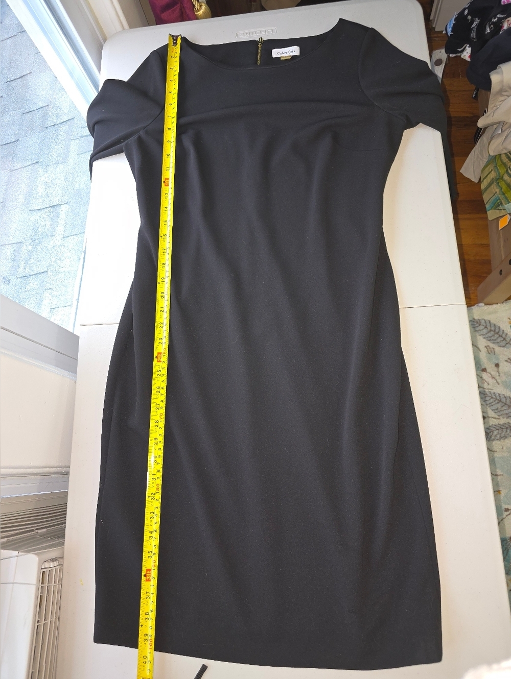 Calvin Klein Classic Black Sheath Dress 12 - Picture 6 of 6